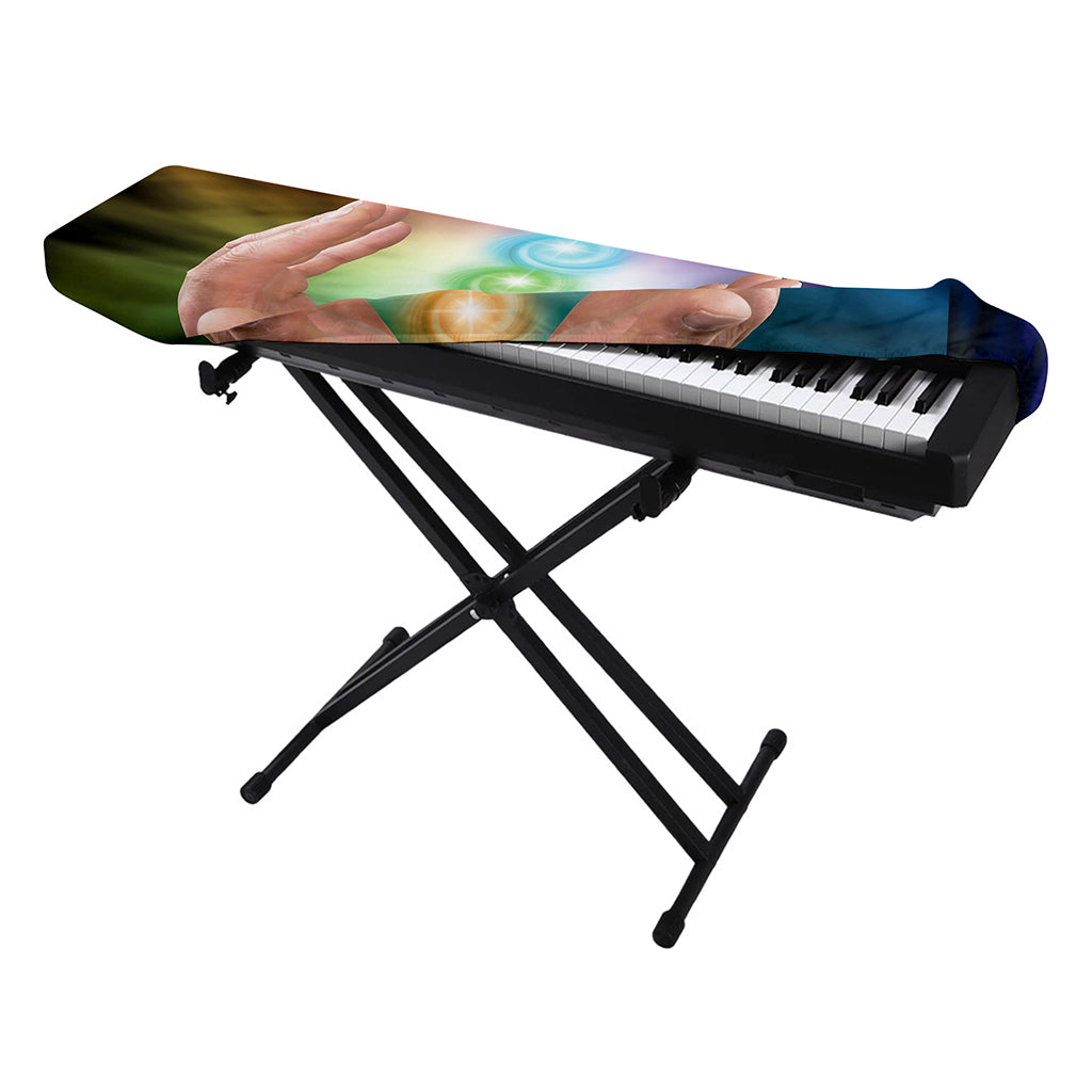 Seven Chakras Energy Print Piano Keyboard Cover