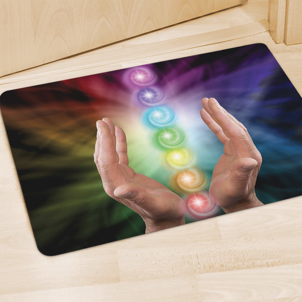 Seven Chakras Energy Print Polyester Doormat