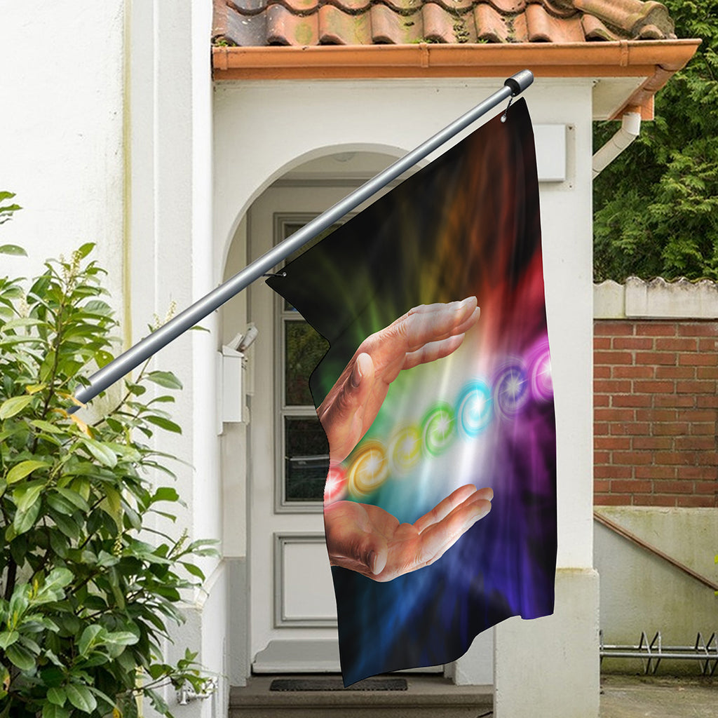 Seven Chakras Energy Print Polyester Flag