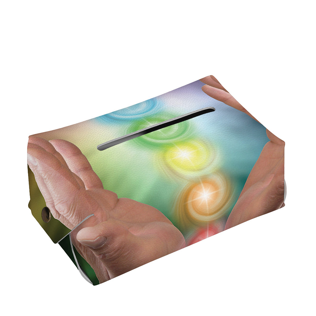 Seven Chakras Energy Print Rectangle Tissue Box Cover
