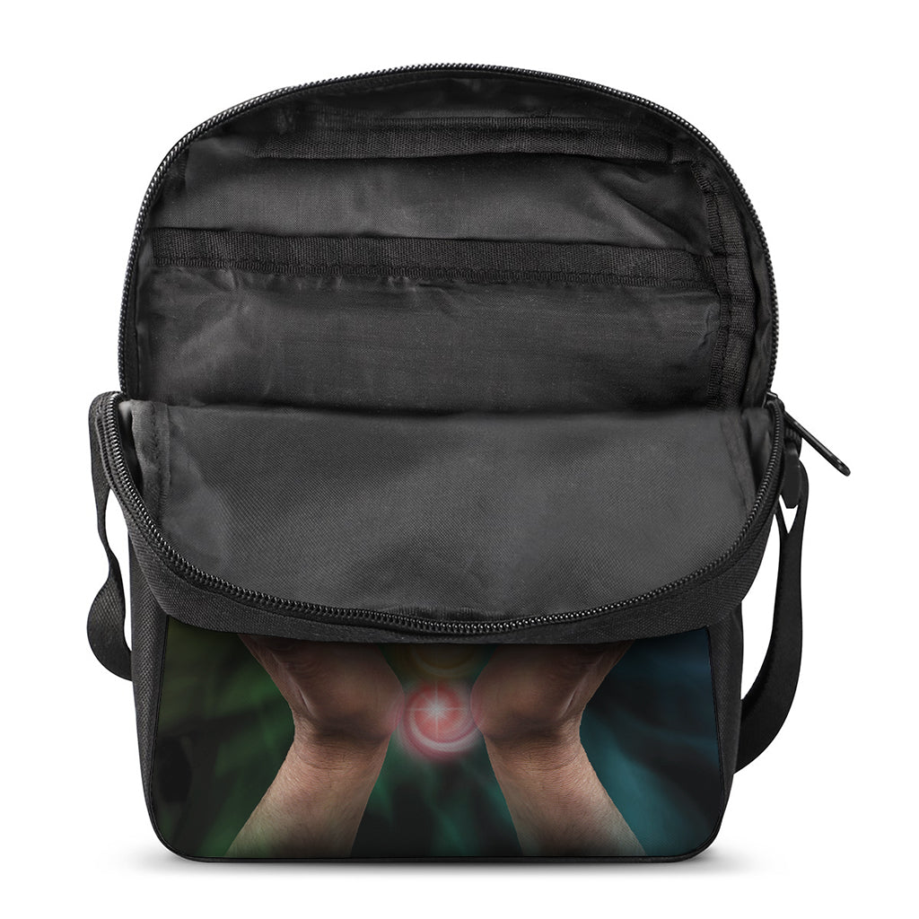 Seven Chakras Energy Print Rectangular Crossbody Bag