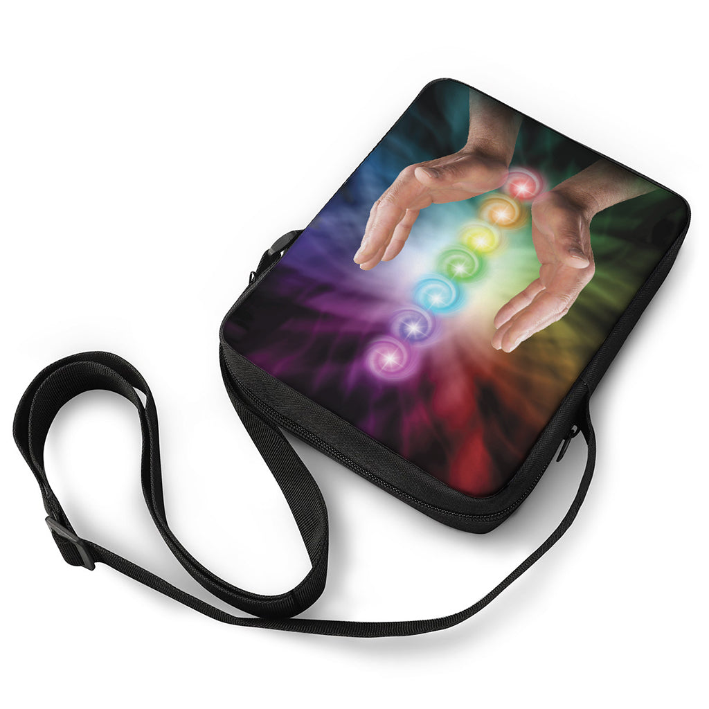 Seven Chakras Energy Print Rectangular Crossbody Bag