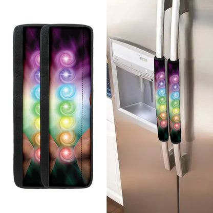 Seven Chakras Energy Print Refrigerator Handle Covers