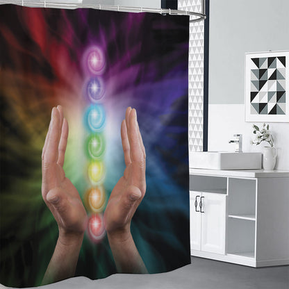 Seven Chakras Energy Print Shower Curtain