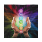 Seven Chakras Energy Print Silk Bandana