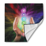 Seven Chakras Energy Print Silk Bandana