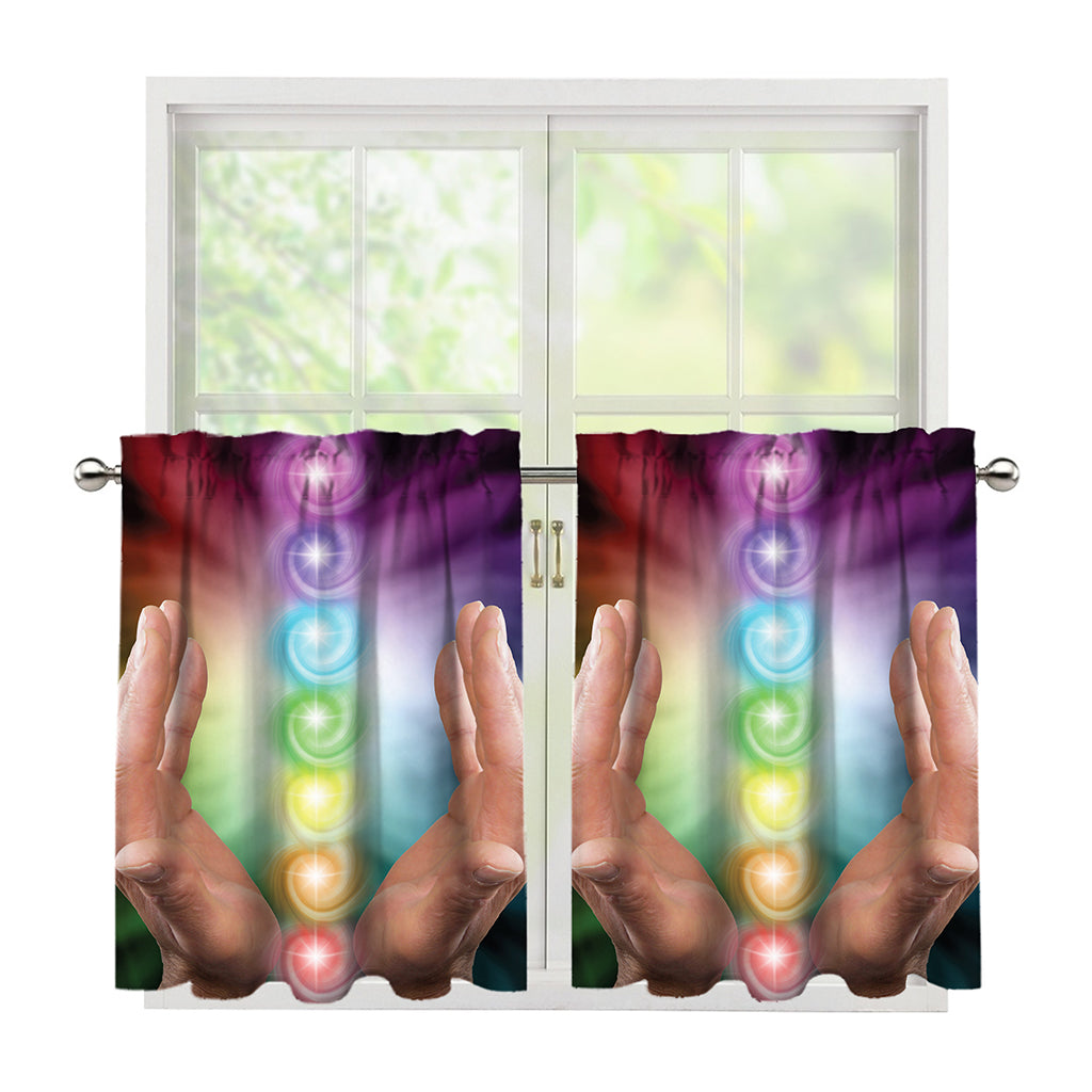 Seven Chakras Energy Print Tier Curtains