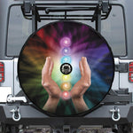 Seven Chakras Energy Print Tire Cover With Camera Hole