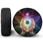 Seven Chakras Energy Print Tire Cover With Camera Hole
