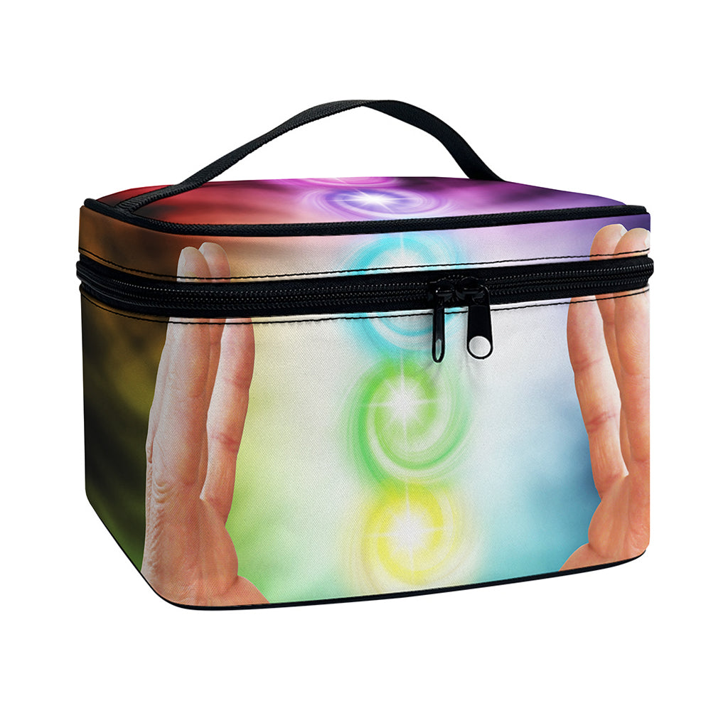 Seven Chakras Energy Print Travel Makeup Bag