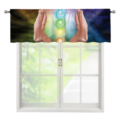 Seven Chakras Energy Print Window Valance