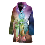 Seven Chakras Energy Print Women's Bathrobe