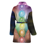 Seven Chakras Energy Print Women's Bathrobe