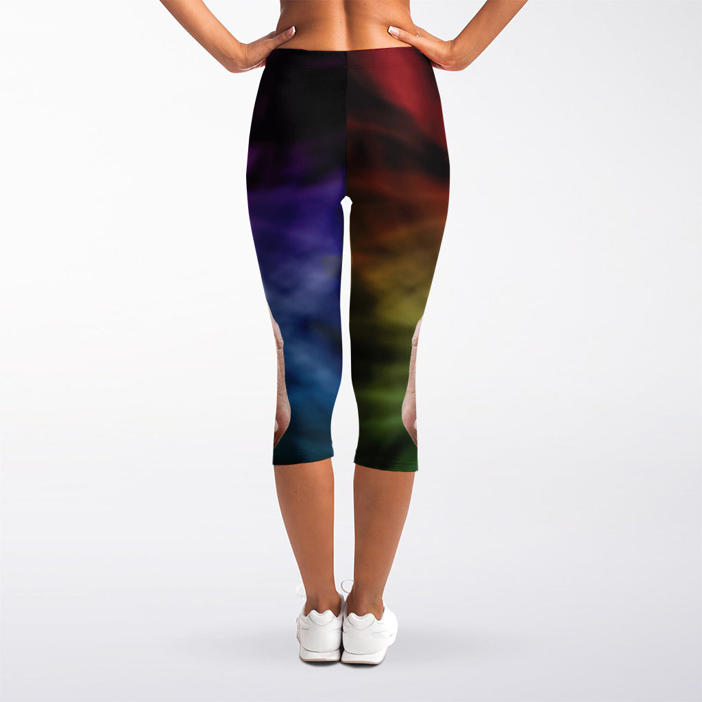 Seven Chakras Energy Print Women's Capri Leggings