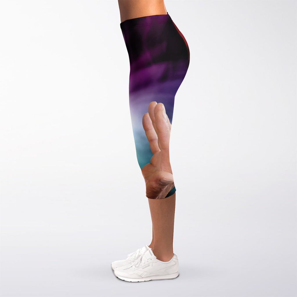 Seven Chakras Energy Print Women's Capri Leggings
