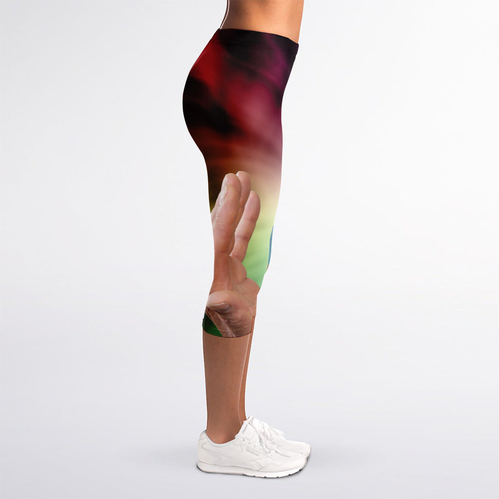 Seven Chakras Energy Print Women's Capri Leggings