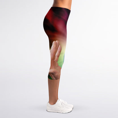 Seven Chakras Energy Print Women's Capri Leggings