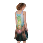 Seven Chakras Energy Print Women's Sleeveless Dress