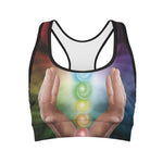 Seven Chakras Energy Print Women's Sports Bra