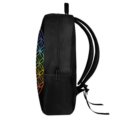 Seven Chakras Flower Of Life Print 17 Inch Backpack