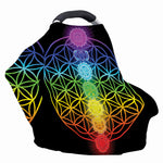 Seven Chakras Flower Of Life Print Baby Seat Cover