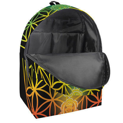 Seven Chakras Flower Of Life Print Backpack