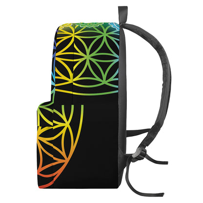 Seven Chakras Flower Of Life Print Backpack