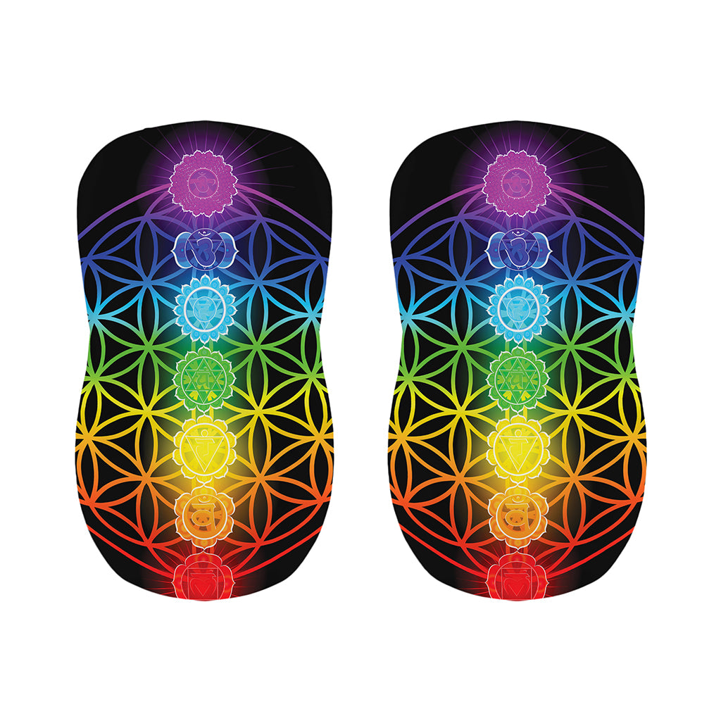 Seven Chakras Flower Of Life Print Bar Stool Covers