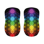 Seven Chakras Flower Of Life Print Bar Stool Covers