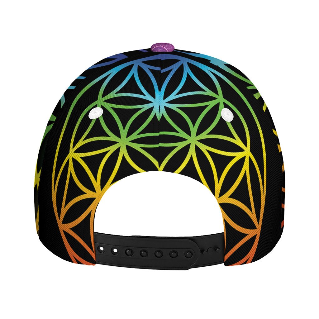 Seven Chakras Flower Of Life Print Baseball Cap