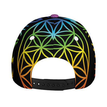 Seven Chakras Flower Of Life Print Baseball Cap