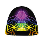 Seven Chakras Flower Of Life Print Beanie