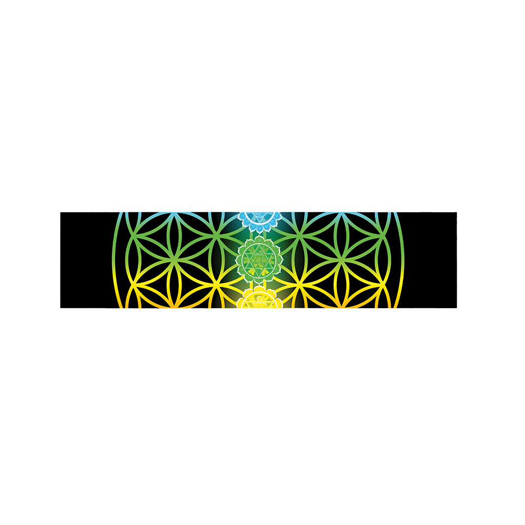 Seven Chakras Flower Of Life Print Bed Runner