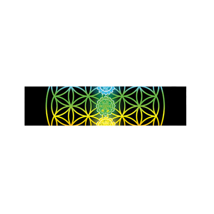 Seven Chakras Flower Of Life Print Bed Runner
