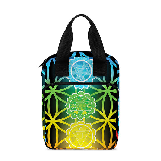 Seven Chakras Flower Of Life Print Bible Tote Bag