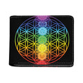 Seven Chakras Flower Of Life Print Bifold Wallet
