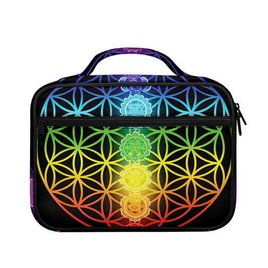 Seven Chakras Flower Of Life Print Briefcase Bible Bag