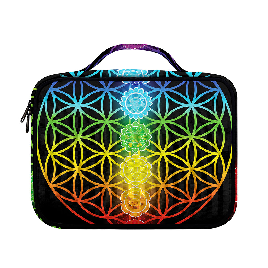 Seven Chakras Flower Of Life Print Briefcase Bible Bag