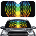 Seven Chakras Flower Of Life Print Car Windshield Sun Shade