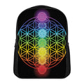 Seven Chakras Flower Of Life Print Casual Backpack