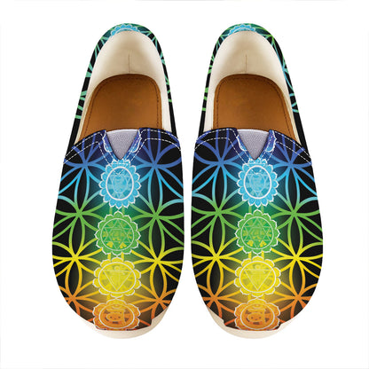 Seven Chakras Flower Of Life Print Casual Shoes