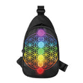 Seven Chakras Flower Of Life Print Sling Bag