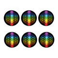 Seven Chakras Flower Of Life Print Coaster Set