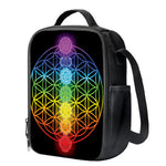 Seven Chakras Flower Of Life Print Crossbody Lunch Bag