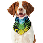 Seven Chakras Flower Of Life Print Dog Bandana