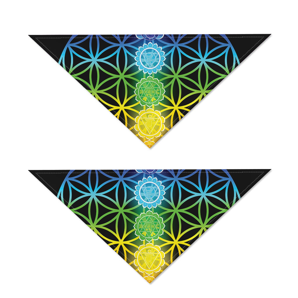 Seven Chakras Flower Of Life Print Dog Bandana