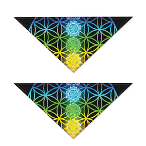 Seven Chakras Flower Of Life Print Dog Bandana