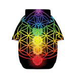 Seven Chakras Flower Of Life Print Dog Zip Up Hoodie