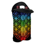 Seven Chakras Flower Of Life Print Double Neoprene Wine Tote