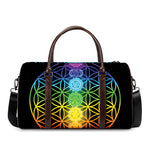 Seven Chakras Flower Of Life Print Duffle Bag